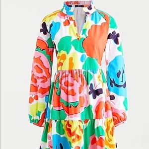 J.Crew Tiered Popover Dress Ratti Jardin Floral